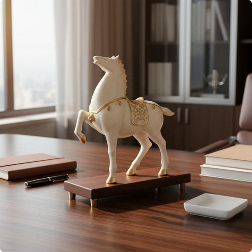 Horse Statue New Chinese & Design Horse Desktop Statue Luxury Look