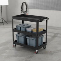 3 Tier Tool Service Cart Multi Functional Metal Rolling Tool Service Cart