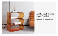 S-Shaped End Table Minimalist Design Nightstand space-efficient for Small areas