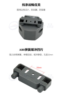 锌合金按压抽屉锁铬色吊柜锁拉手房车船舶五金柜门配件