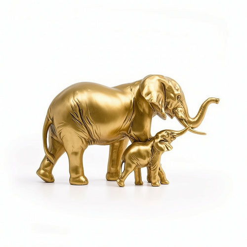 Elephant Figurine Shiny Elephant Statue Glossy for Homeowners