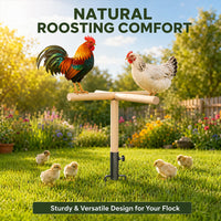 Cross-border Stock Outdoor Poultry Perch Cross Perch Space-saving Solid Wood Chicken Double Perch