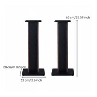 Wooden High-Fidelity Speaker Stand Solid Wood Construction Floor Speaker Stand Stable Wide Base Audio Accessory for Audiophiles, Living Room, Study