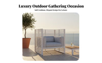 4 Pieces Waterresistant 4-Piece Patio Seating Group sun-resistant Outdoor Furniture Weather-Resistant Garden Lounge Set Low Maintenance for Families, Homeowners, Adults, Balcony, Backyard, pool area, Porch