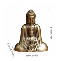Brass Buddha Statue Intricate Elaboration Buddhist Sculpture Fine Workmanship