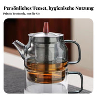 Glass Teapot with Infuser and Cup Heat Resistant Borosilicate Glass Tea Set