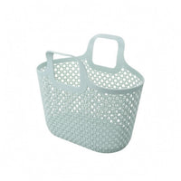 Portable Bath Basket Openwork Mesh Perforated Plastic Basket Ventilated