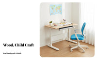 Built-in shelf unit Adjustable Kids Desk with Hutch Ergonomic Design academic work Station with Hutch Multiple Storage Compartments Study Table Tilting Desktop for Students, Parents, Schoolwork, Bedroom, perusing, Drawing