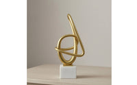 Continuous Loop Sculpture Gold Abstract Sculpture Modern Statue for Living Room, Office