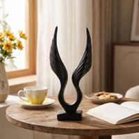 Desktop Ornament Glossy Wing Figurine Elegant for Shelf, Office, Photographers