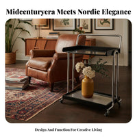 2-Tier Rolling Trolley Vintage-Century Design 2-Tier Rolling Organizer