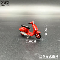ZWZ Creator 1:64 Hand-Painted 3D Printed Figure Motorcycle Scene Accessory City Model Scene DIY