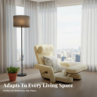 Multifunctional Foldable Floor Chair Converts to Bed Adjustable Floor Lounger Space Saving Lounge Seating Multi-Angle Adjustment for Students, Young Professionals, Bedroom, Bay Window, Dorm Room, Home Paleice