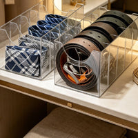 2 Pieces Belt Holder Organizer Display Design Tie and Scarf Holder Space Saving