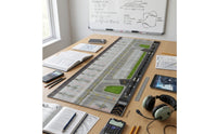 Large-Format Runway Scene Board Printed Aircraft Display Base for Collectors, Hobbyists