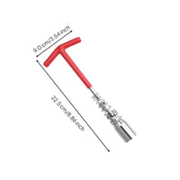 Ignition Plug Socket Wrench, Universal Extended Reach, Non-Slip, Automotive Repair Tool for Car and Motorcycle Maintenance