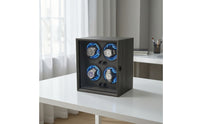 Vertical Watch Winder Cabinet Ebony-Grain Automatic Watch Winder Quiet Luxury for Office