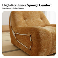 Armless Floor Lounger Minimalist Aesthetic Lounge Chair Padding Ed Support Ergonomic Design for Adults, Bedroom, Perusing Nook