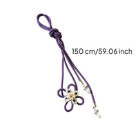 Authentic Obi Cord with Flower Ornament Elegant Kimono Waist Cord Lightweight Kimono Obi Belt Versatile for Festivals