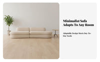 Curved Sectional Sofa Minimalist Modern Lounge Couch Solid Wood Frame Household Seating for Hosts, Homeowners, Reception Area, Hotel Lobby, Guest Room