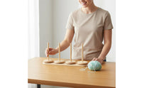 Wooden Yarn Holder Sturdy Detachable Yarn Stand Space Saving for Crafters