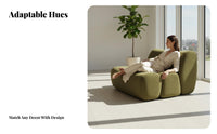 Curved Sectional Sectional Italian Design Aesthetic Living Room Furniture Light Luxury Oversized for Interior Designers
