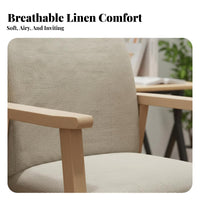 Upholstered Wooden Armchair Minimalist Design Desk Chair Ergonomic Design