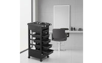 5 Tier Salon Trolley Dye Bowl Holder Hair Coloring Trolley Rotating Top Tray