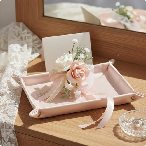 2 Pieces Wrist Corsage and Boutonniere Set Formal Decoration for Ceremony