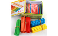 Arithmetic Rod Set Wooden Counting Sticks Set Storage Tin Box Learning Aid for Preschoolers
