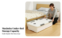 Under-Bed Rolling container sturdy Rolling Storage container particleresistant for Closet, Renters