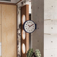 Silent Sweep Movement Corner Wall Clock Space-Saving Double Sided Corner Clock Battery Operated for Living Room, Hallway, Kitchen