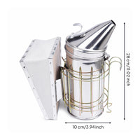 Stainless Metal Bee Smoke Dispenser Manual Bee Smoke Dispenser Compact Hinged Lid Beekeeping Equipment for Beekeepers