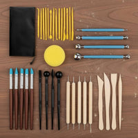 38 Pieces Multi-Purpose 38 Piece Clay Modeling Kit Includes Storage Case Synthetic Clay Tool Set Long-Lasting Materials Ceramic Sculpting Tool Kit Comfortable Handling for Artists, Beginners, Students, Art Studio, Classroom