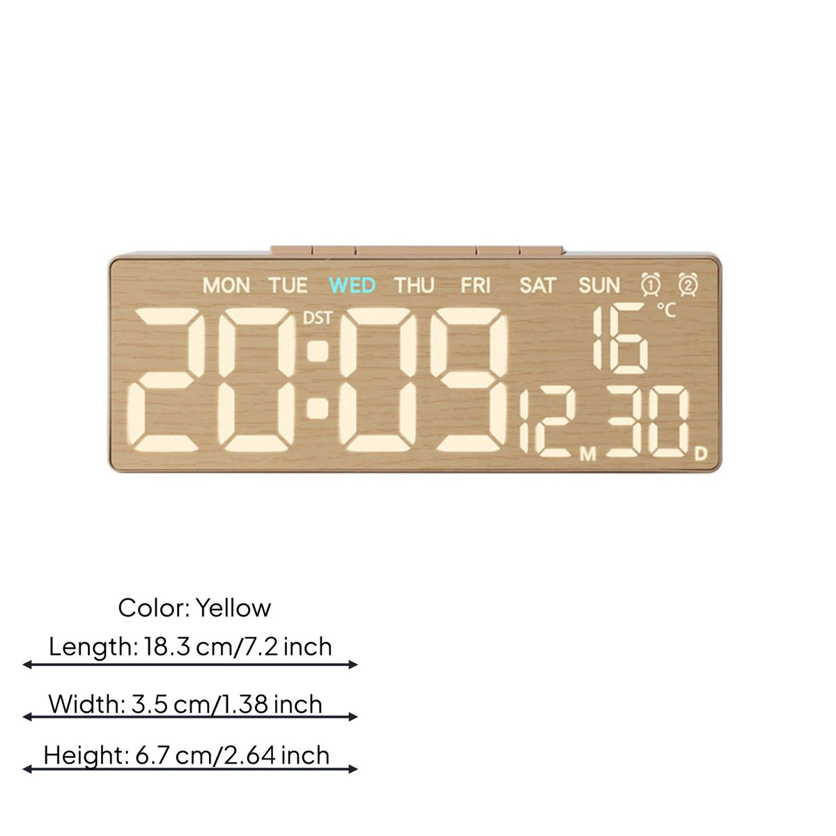LED Alarm Timepiece Auto DST Home Decor