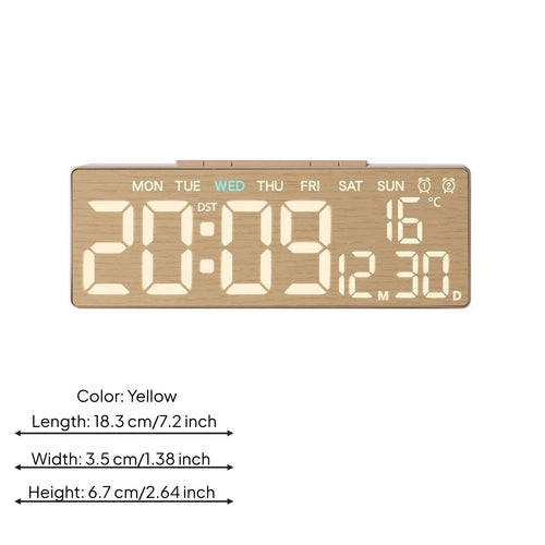 LED Alarm Timepiece Auto DST Home Decor