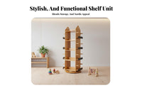 360-Degree Rotation Rotating Book Tower Multitier Design children's Furniture Floor-Standing book tower Space-Saving for Toddlers, Early Readers, Nursery, Kindergarten, Playroom, Bedroom