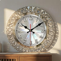 Round Analog Wall Timepiece 12-Hour Clock Face Home Decor Easy to Read