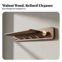 Wall-Mounted Rack with hangers Space-Saving Design Wall-Mounted Hanger with shelf