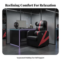 Reclining Esports Chair Reclinable Upholstered Recliner Adjustable spinerest Highspine Support for Home Users, Adults, Game Room