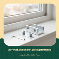 Sliding Pane Lock, Aluminum Alloy Security Limiter, Child Protection, Easy Installation, Home Use, Adjustable Position Control