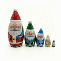 Painted Wooden Nesting Doll Set Stacking Russian Nesting Dolls Traditional Toy Handmade for Nursery
