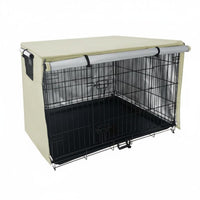 Waterproof Dog Kennel Cover Sun Protection Pet Crate Cover Dustproof Wire Crate Protector Long-Lasting 210D Oxford Material for Outdoor