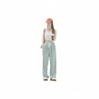 Girl Figure Holding Coffee Colorful Street Fashion Miniature Girl