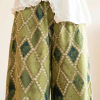 Women's Clothing Wide Leg Palazzo Pants with Double Pockets for Beach Wear, Rayon Material Summer Trousers, Flowy Culottes for Casual