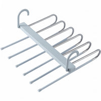 Foldable Multi-Bar Pants Hanger Stainless Steel Home Storage