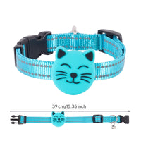 Long-Lasting Tracker Collar with Holder Adjustable Collar with Tracker Holder Striped Slimline for Cats, Outdoor Tracking, Daily Wear