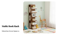 Narrow Multi-Tier Shelf Floor-Standing shelf unit Space-Saving Sturdy Construction for Students, Corner