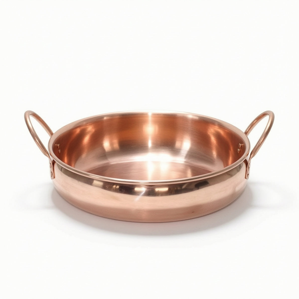 Hot Pot with Double Handles Induction-Ready Copper Pot with Handles Even Heating Cookware for Home Cooks