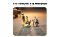 Miniature BBQ Scene Figurine High Intricacy 1:64 Scale Human Miniature model:64 Scale People Figure Realistic Features Tiny